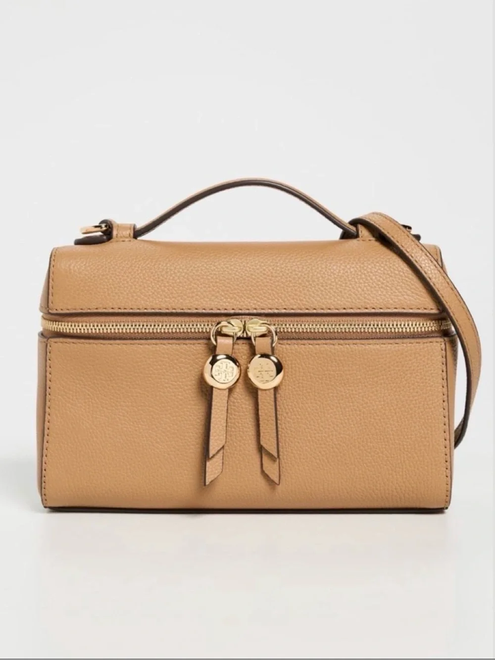 Tory Burch Tan Leather Top-Handle Crossbody Bag